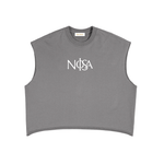 frenchterry,boxy,cropped,frayed,sleaveless,grey,black
