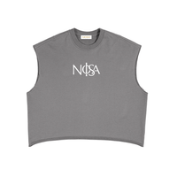 frenchterry,boxy,cropped,frayed,sleaveless,grey,black