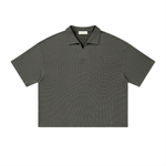 waffle,polo,Basics,Casual,Sporty,Street,Vintage