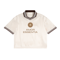 "Amor" Striped Polo